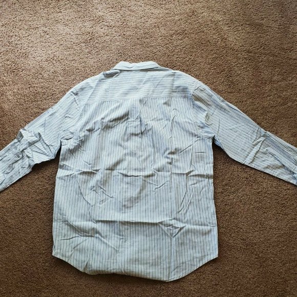 Timberland Mens Long Sleeve Button Down Dress Stripe Shirt Size L Large - Picture 8 of 12